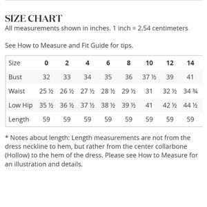 David's Bridal Dress Size Chart